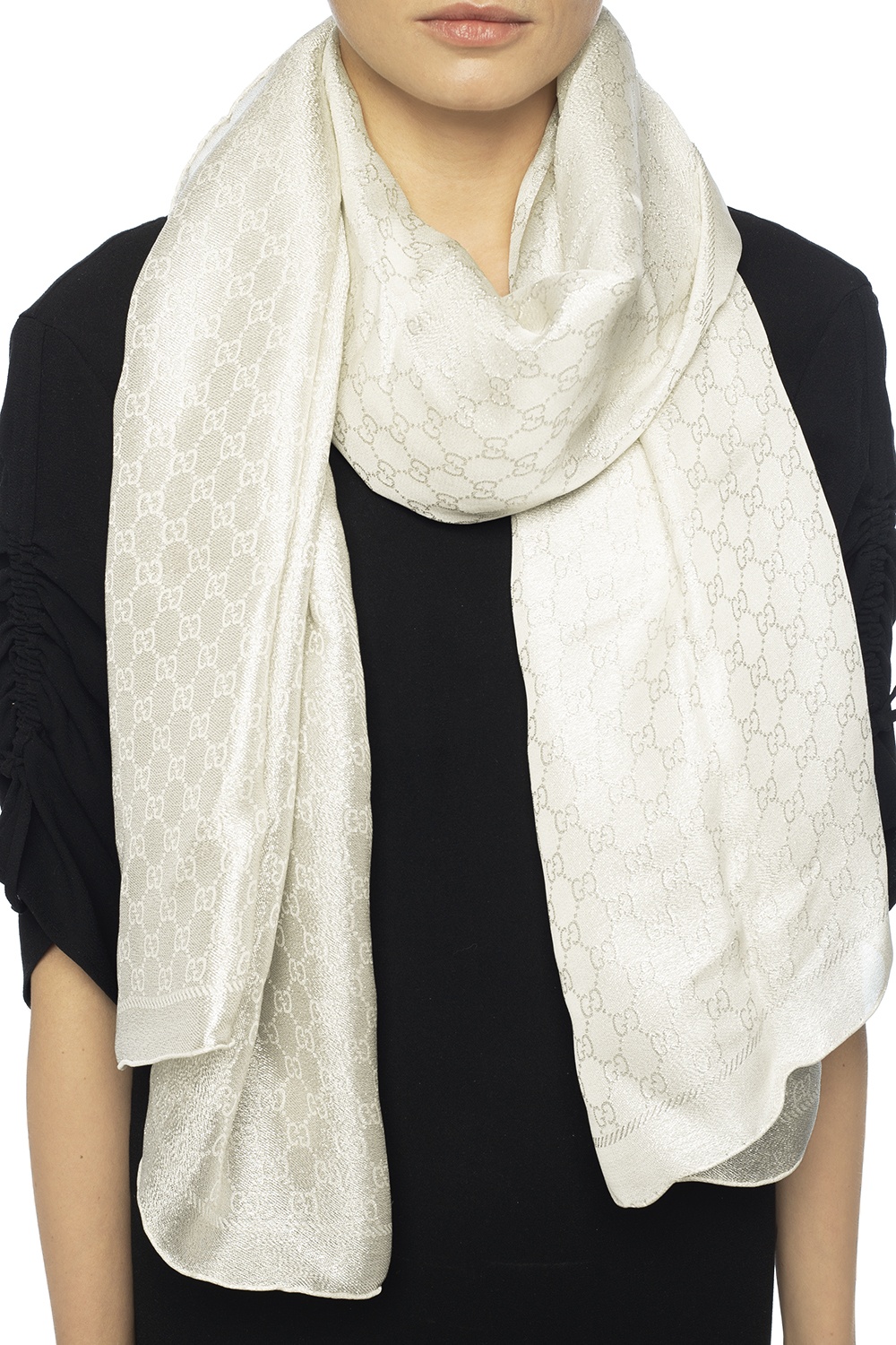 Silk scarf with logo Gucci - Vitkac HK