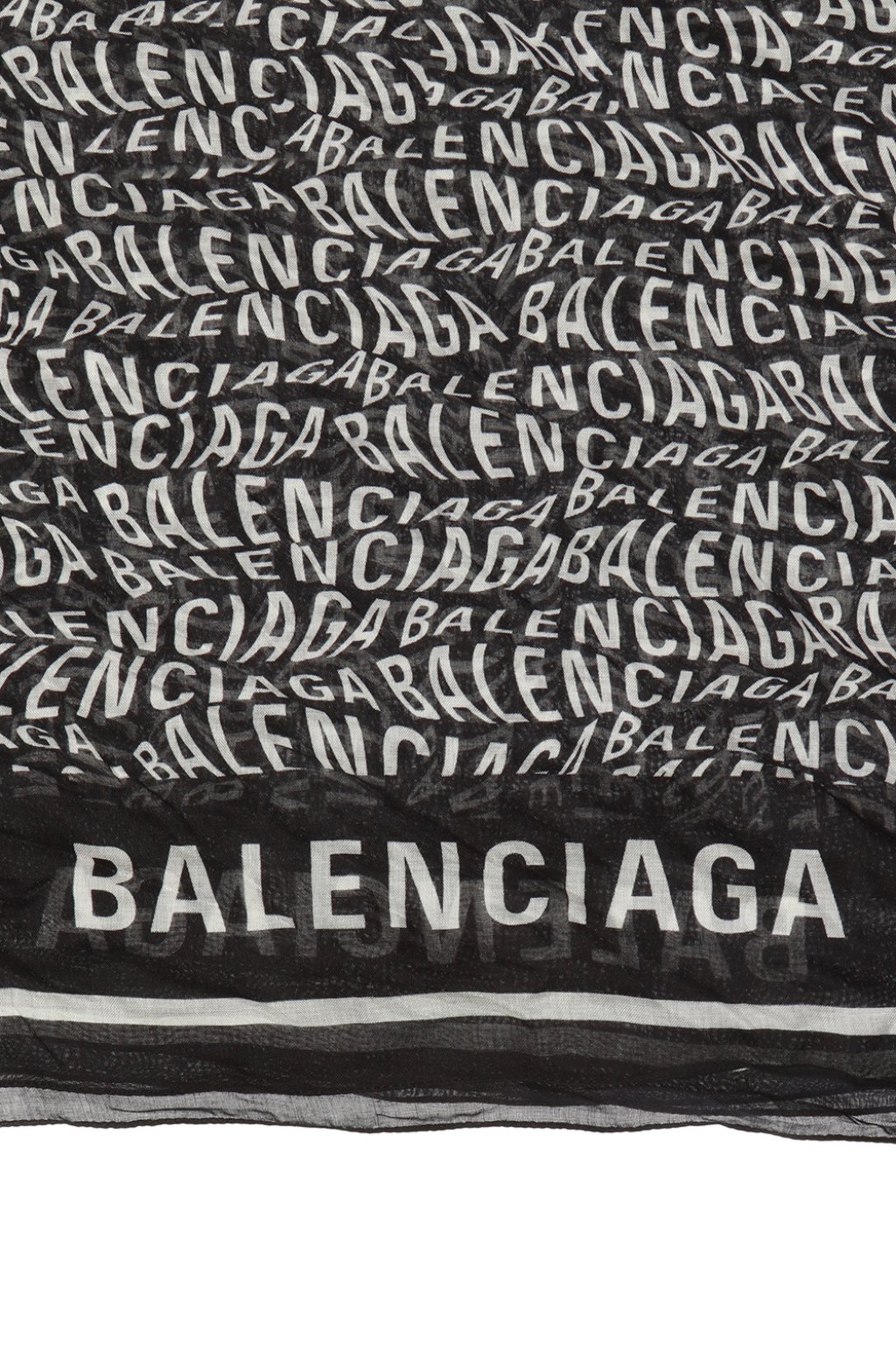 Black Logo-patterned shawl Balenciaga - Vitkac GB