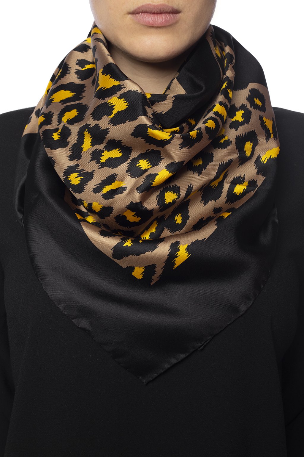 Leopard print silk scarf Gucci - Vitkac 