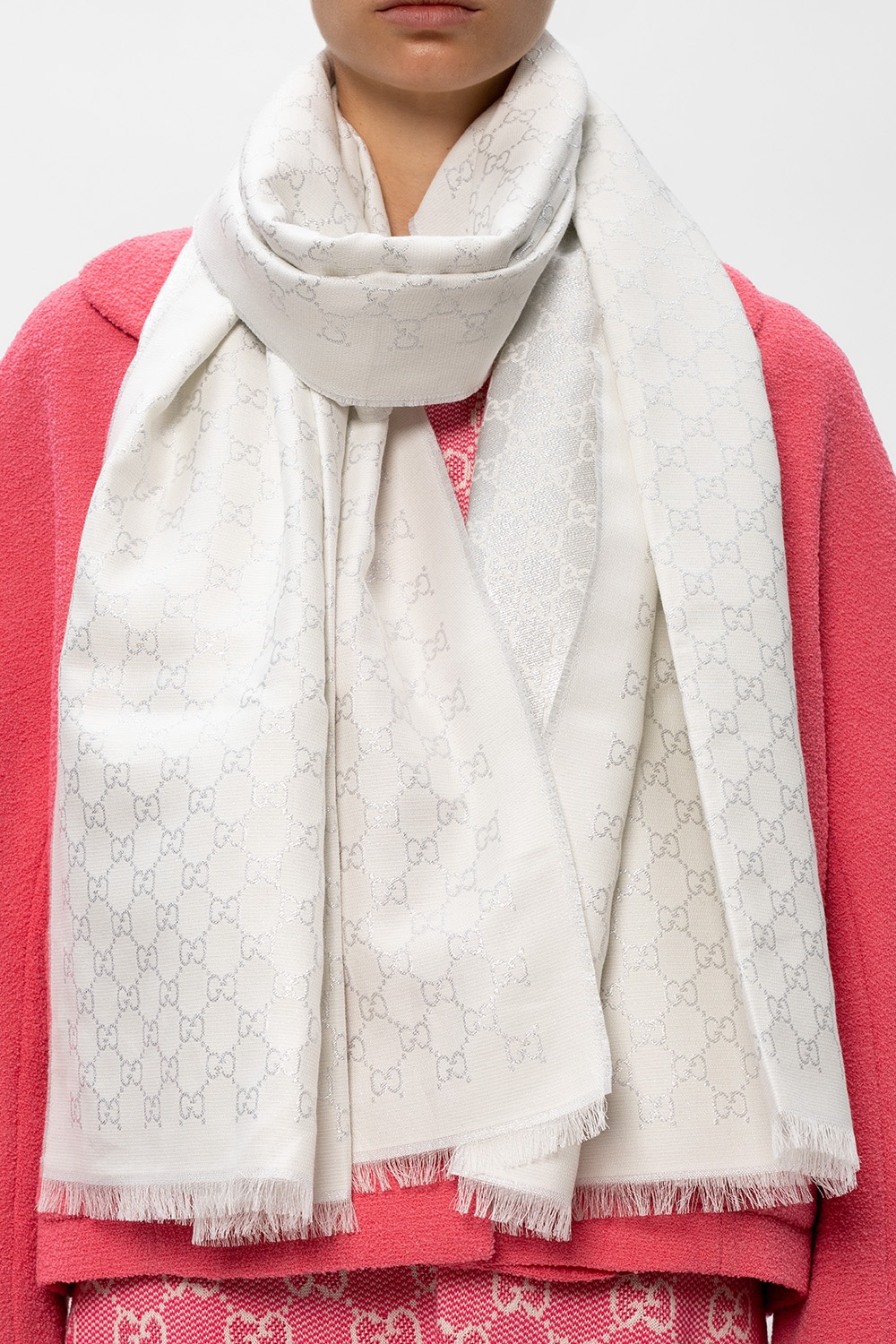 white gucci scarf
