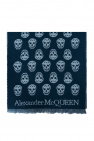 Alexander McQueen intarsia-knit graffiti-logo scarf