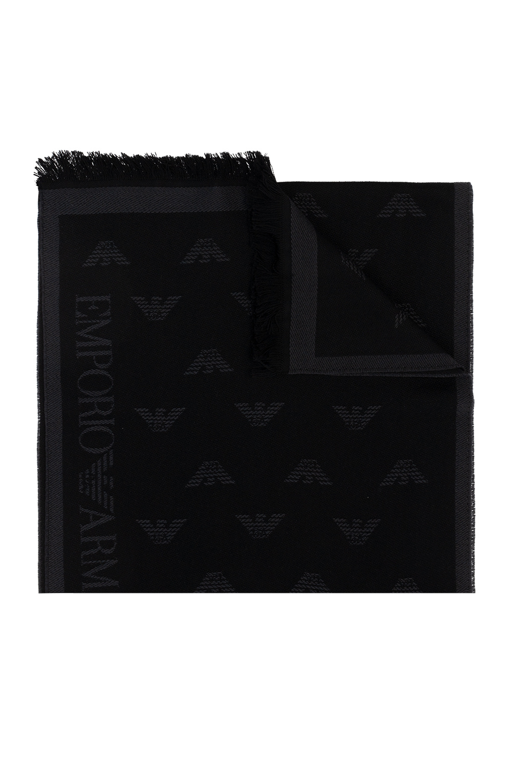 Emporio Armani Wool scarf with logo