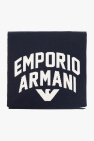 Emporio blue armani logo-patch track pants Schwarz