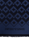Emporio Armani NAVY BLUE Scarf with decorative pattern