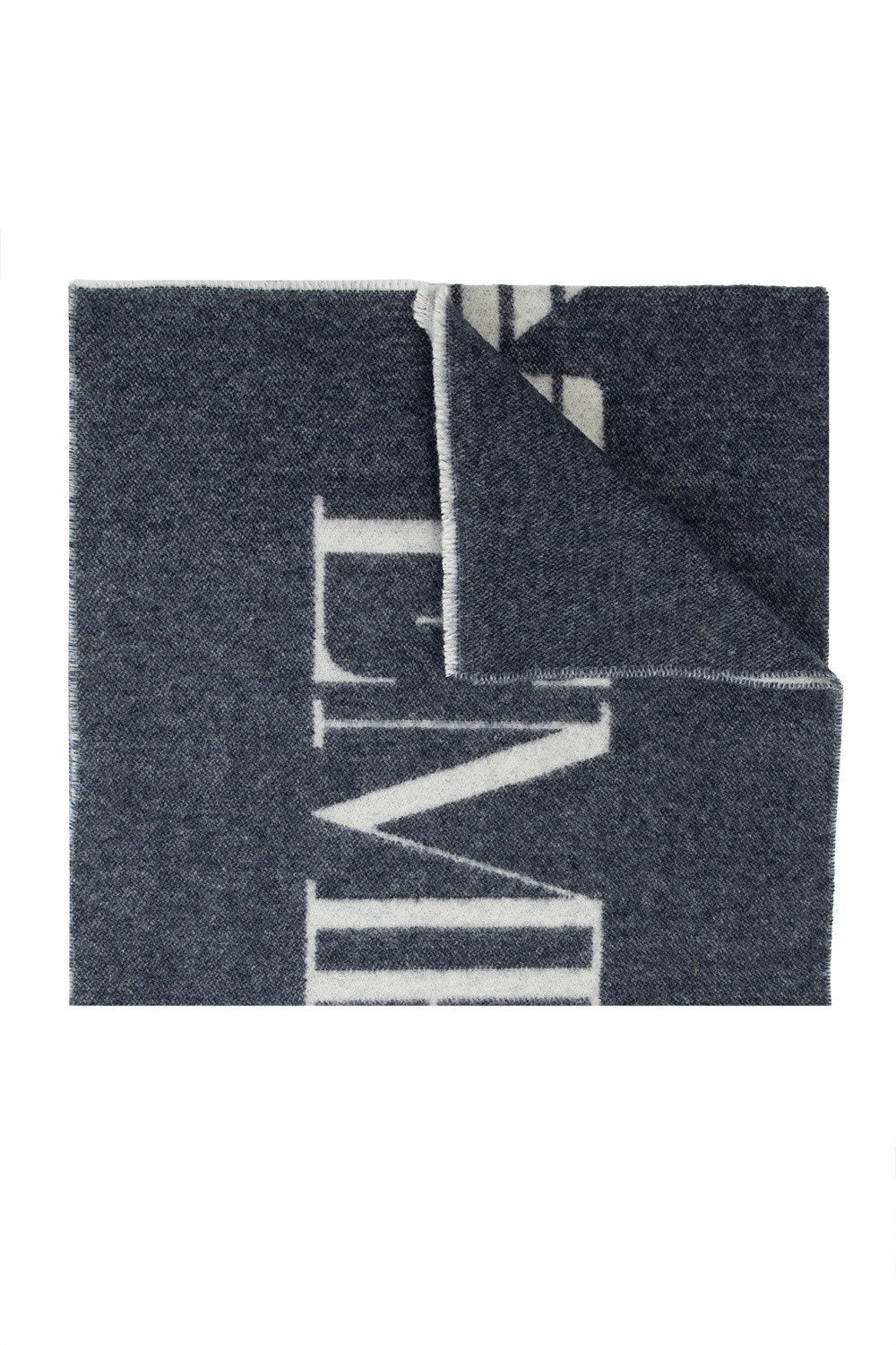 Emporio Armani Wool scarf with logo