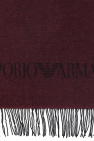 Emporio armani Gold Wool scarf with logo