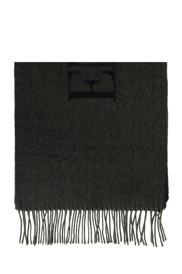 Emporio Armani Wełniany szal z logo