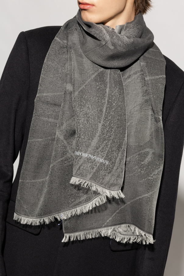 Cannage Scarf Gray Cashmere