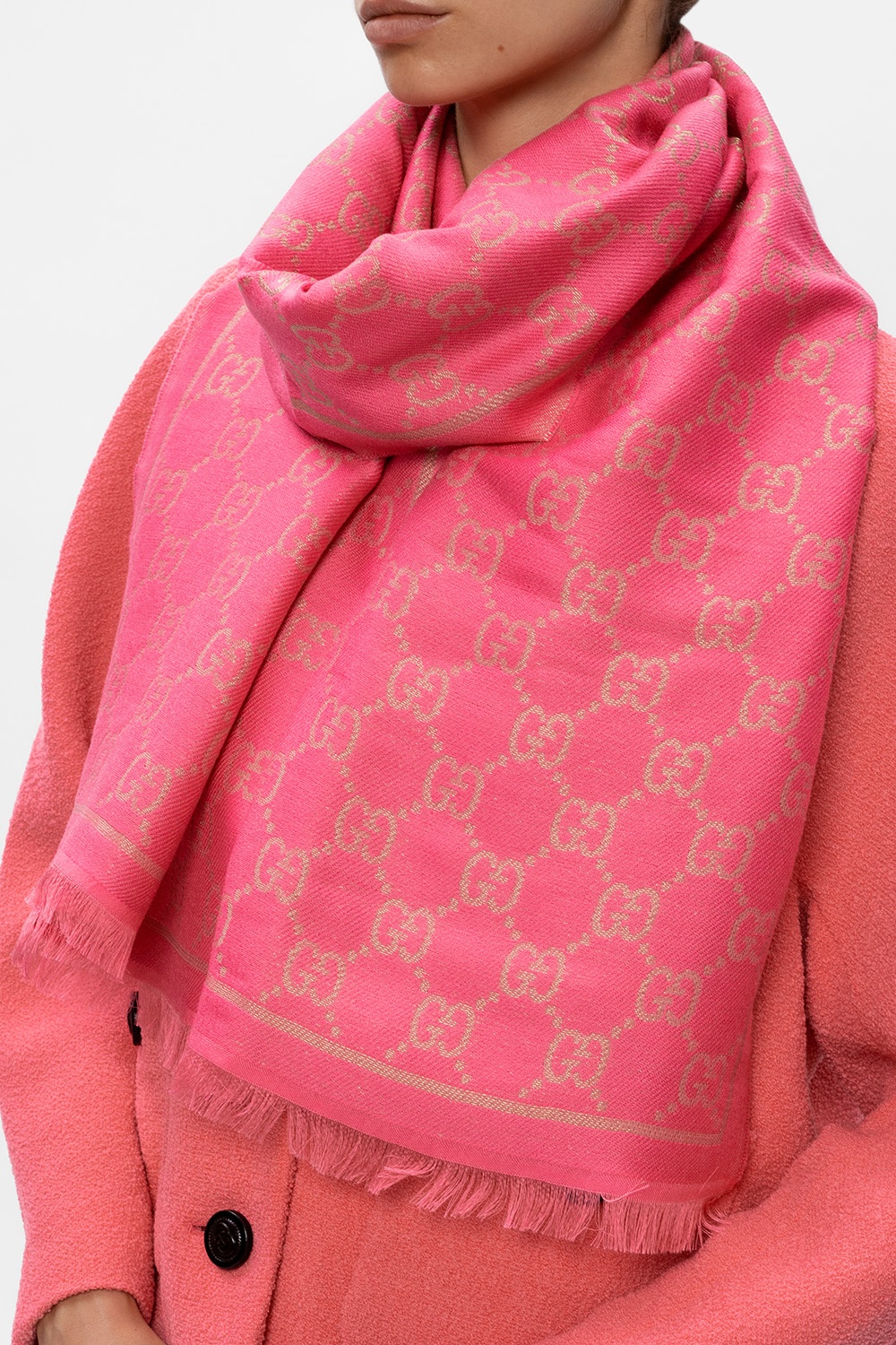 gucci pink shawl
