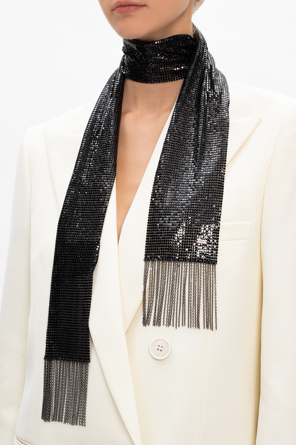 Saint Laurent Fringed scarf