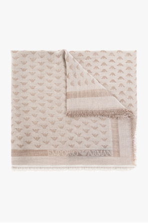 Shawl with logo od Emporio logo-engraved Armani