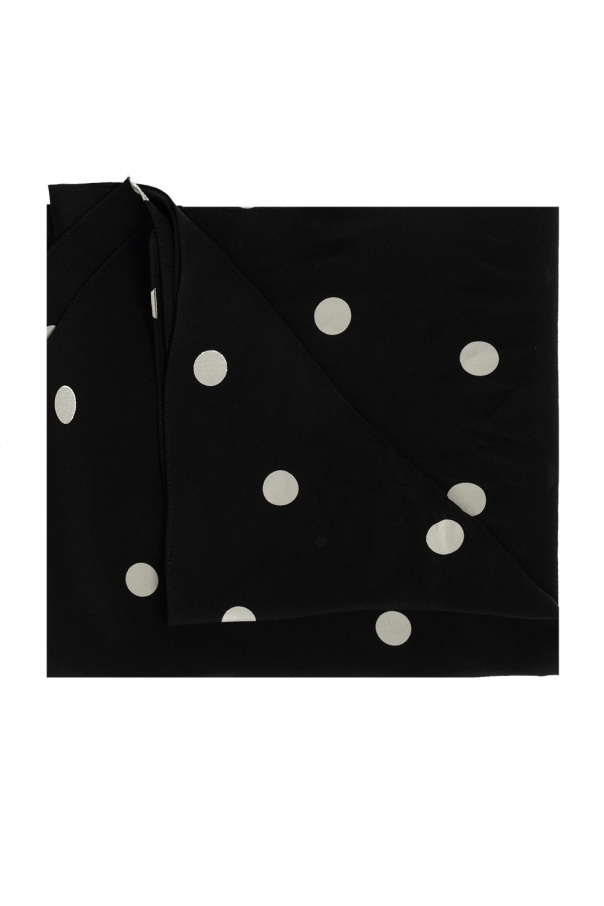 Saint Laurent Silk scarf with polka dot print