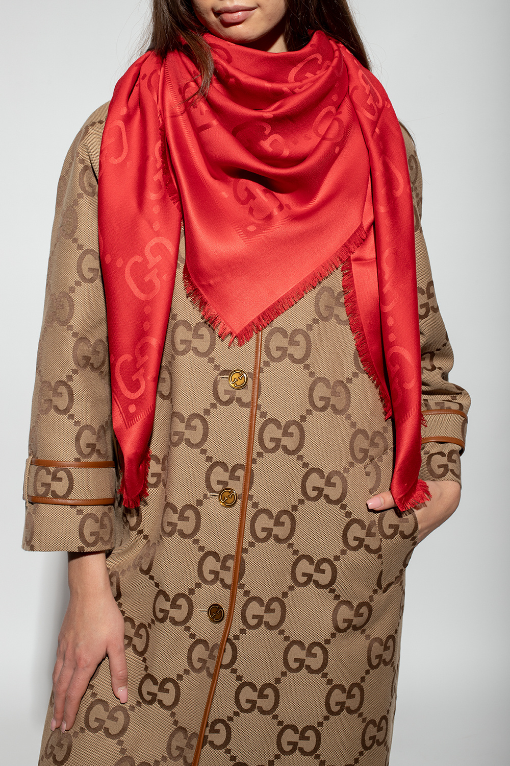 Gucci Shawl with logo pattern | Women's Accessories | Vitkac