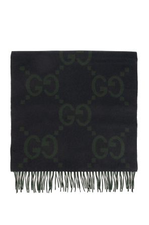 Cashmere scarf with monogram