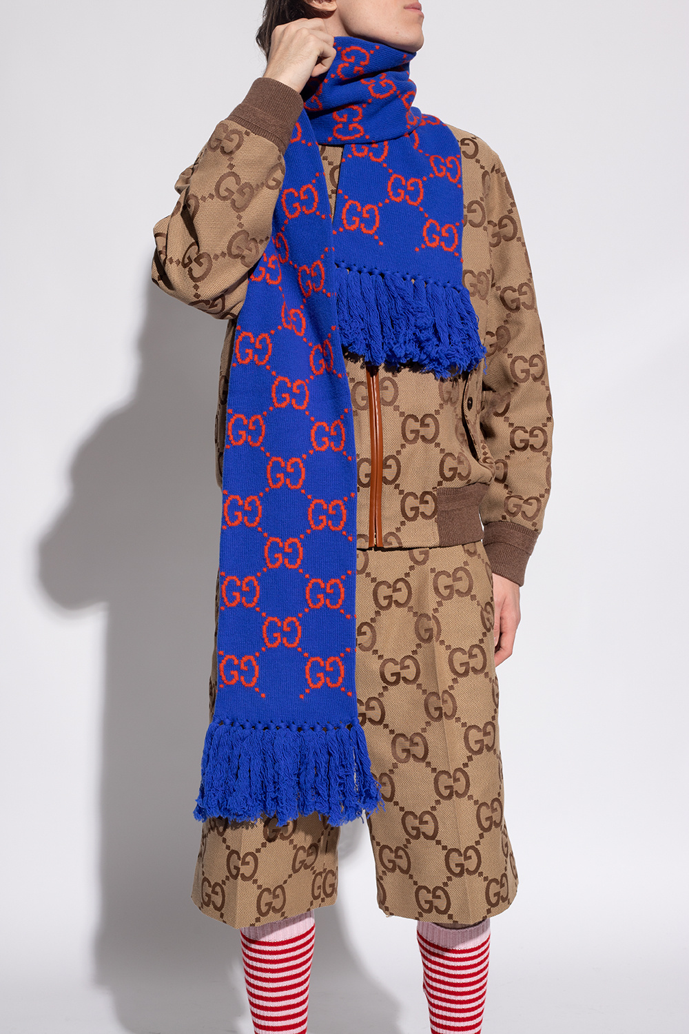 Gucci Wool scarf with logo