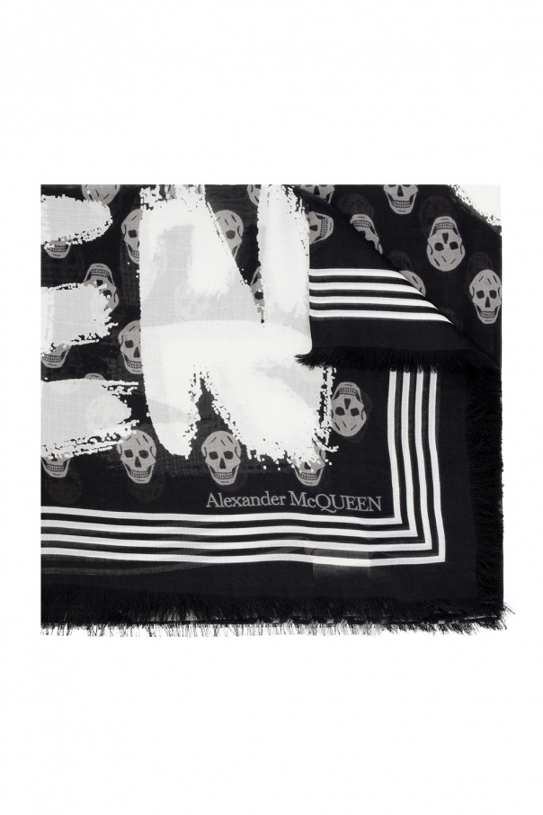 Alexander McQueen Scarf with skull motif