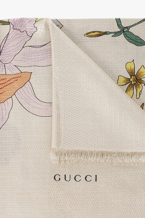Gucci Shawl with ‘Flora’ print
