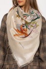 gucci Gold Shawl with ‘Flora’ print