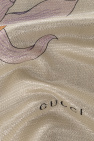 gucci Gold Shawl with ‘Flora’ print