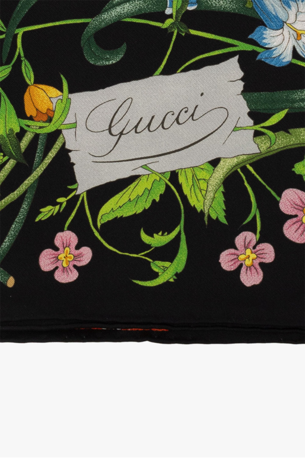 Gucci Silk shawl with floral motif