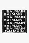 balmain logo velvet crop top