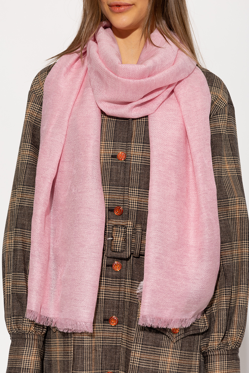 gucci cropped Scarf with ‘GG’ pattern