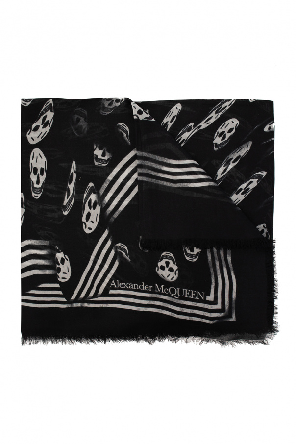 Alexander McQueen Scarf with skull motif