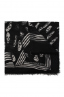 alexander mcqueen skeleton print scarf item