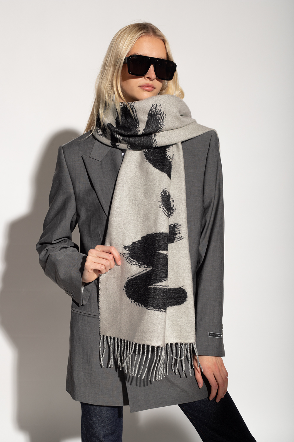 Alexander McQueen Wool scarf with logo