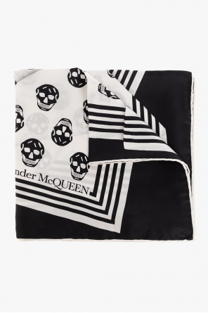 Alexander McQueen crocodile-embossed logo leather cardholder