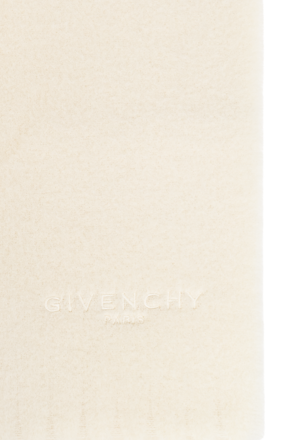 Givenchy Wełniany szal z frędzlami