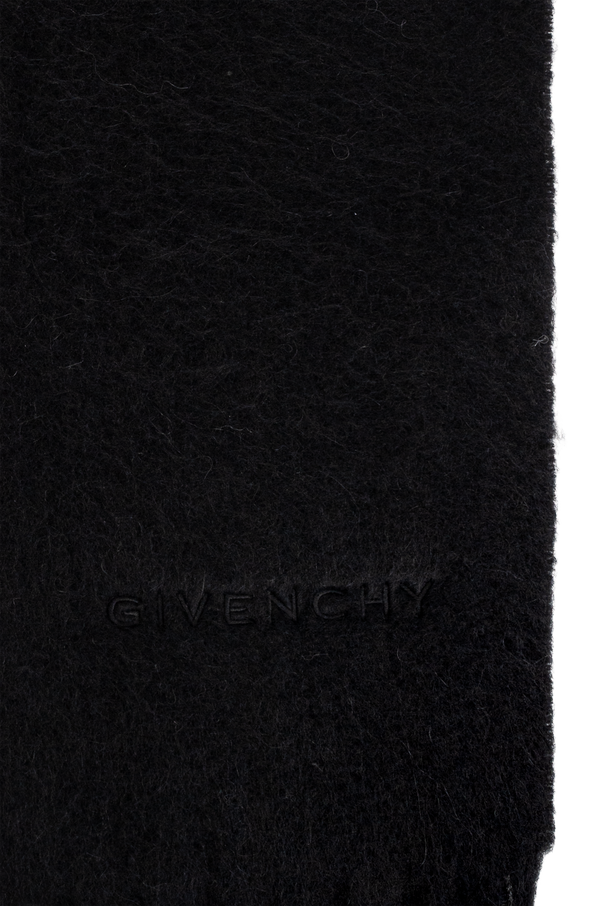 Givenchy Wełniany szal z frędzlami