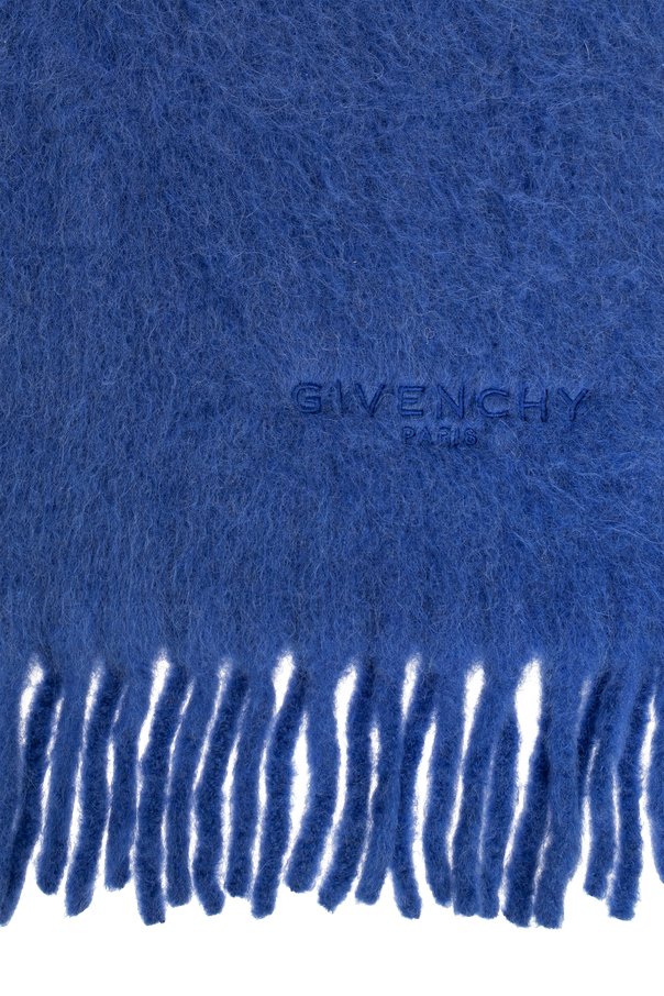 Givenchy Wełniany szal z frędzlami