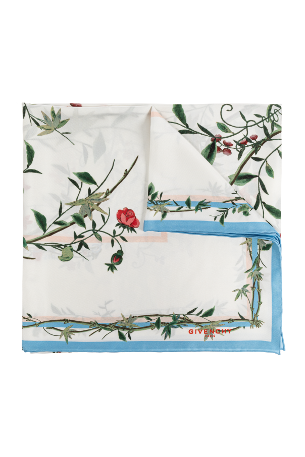 Silk scarf with floral motif, zdjęcie 1 Silk scarf with floral motif od Givenchy