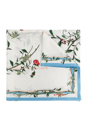 Pañuelo de seda con motivo floral