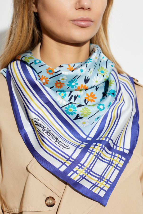 Lanvin Silk scarf with floral motif