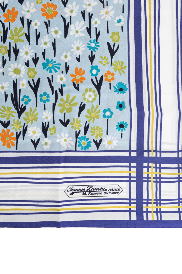 Lanvin Silk scarf with floral motif