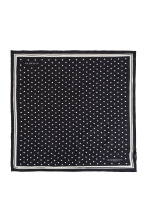 Scarf with polka dot pattern