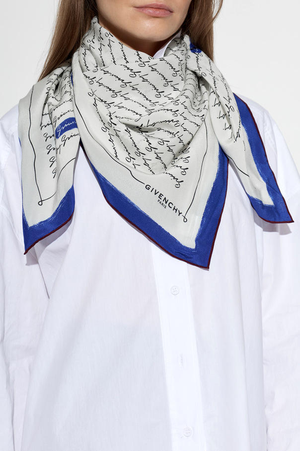 Givenchy Silk logo scarf