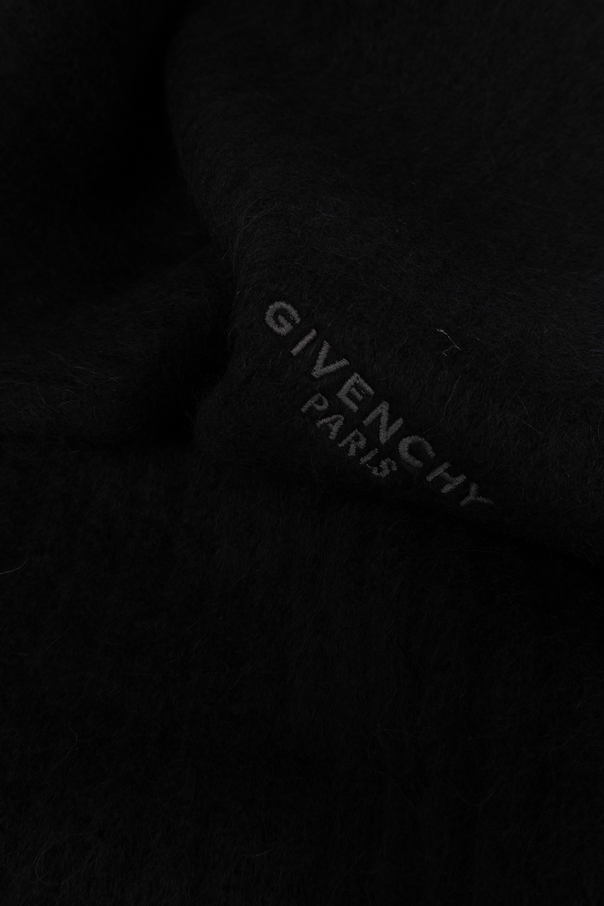 Givenchy Wełniany szal z kapturem