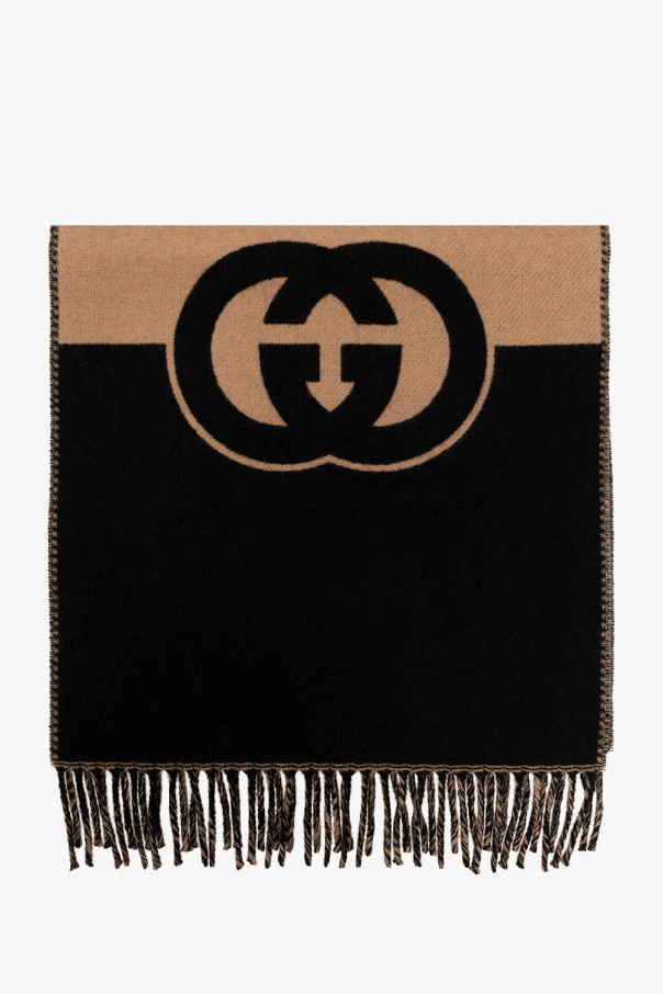 gucci Jennifer Wool scarf with logo