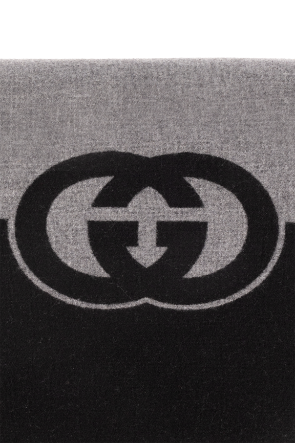 Gucci Wełniany szal z logo