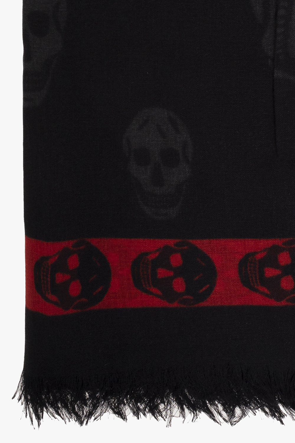 Alexander McQueen Scarf with skull Black