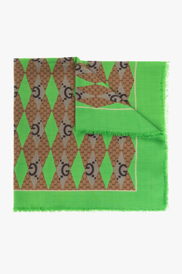 Gucci buckle Patterned scarf