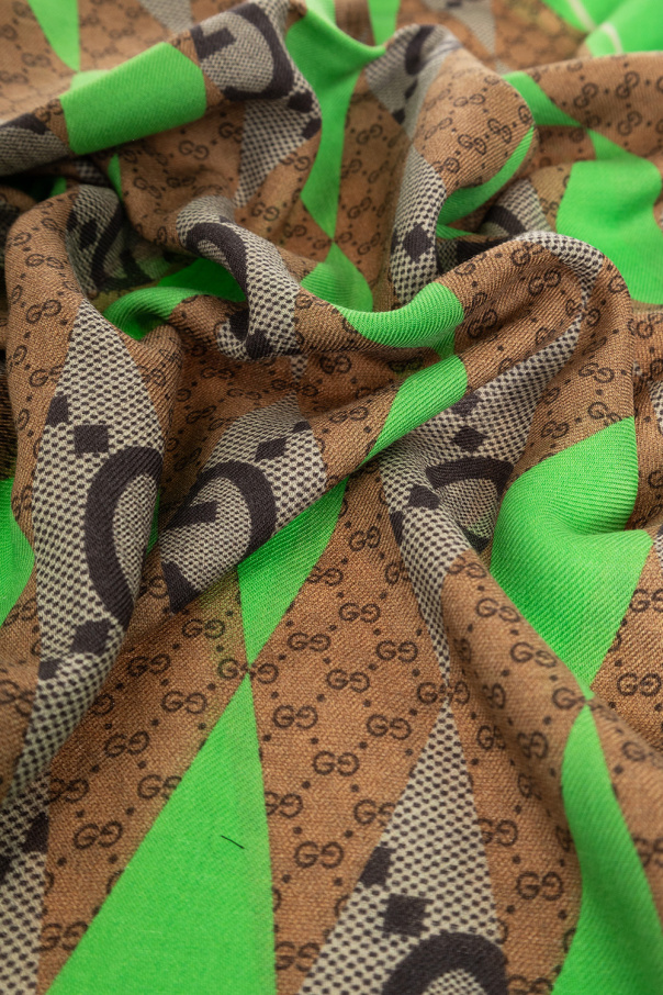 Gucci buckle Patterned scarf