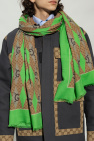 Gucci GREEN Patterned scarf