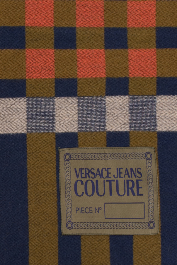 Versace Faye Jeans Couture Checked scarf