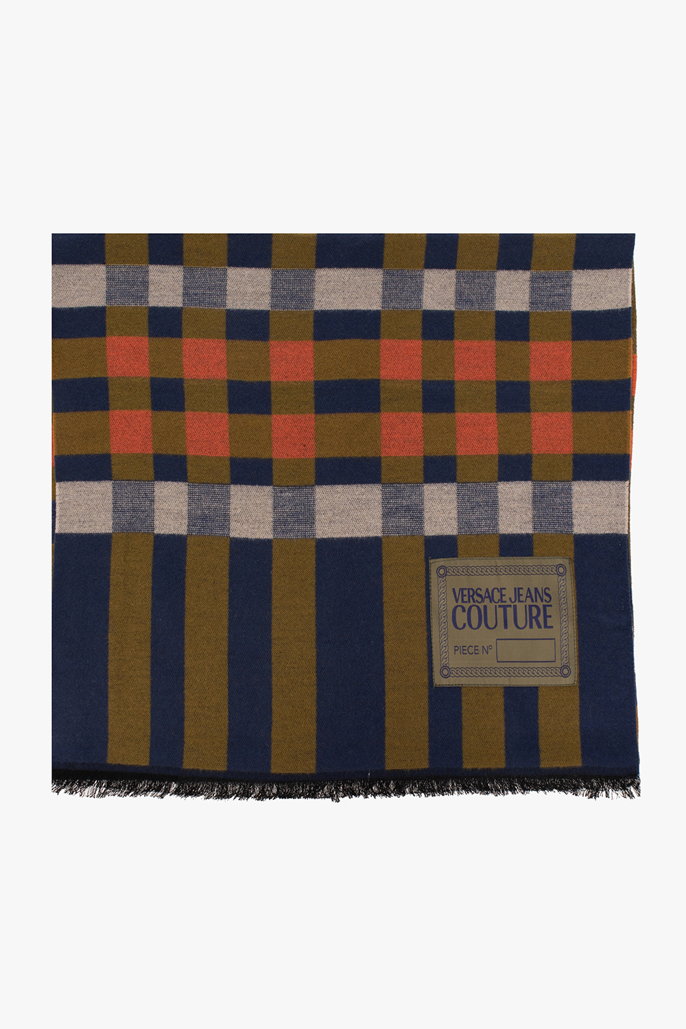 Versace Jeans Couture Checked scarf