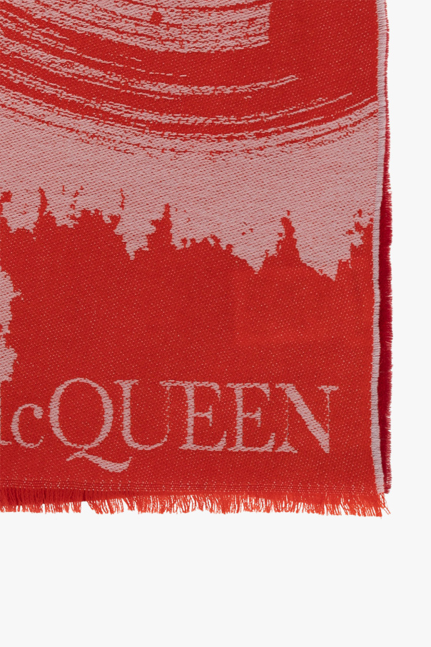 Alexander McQueen Szal z logo