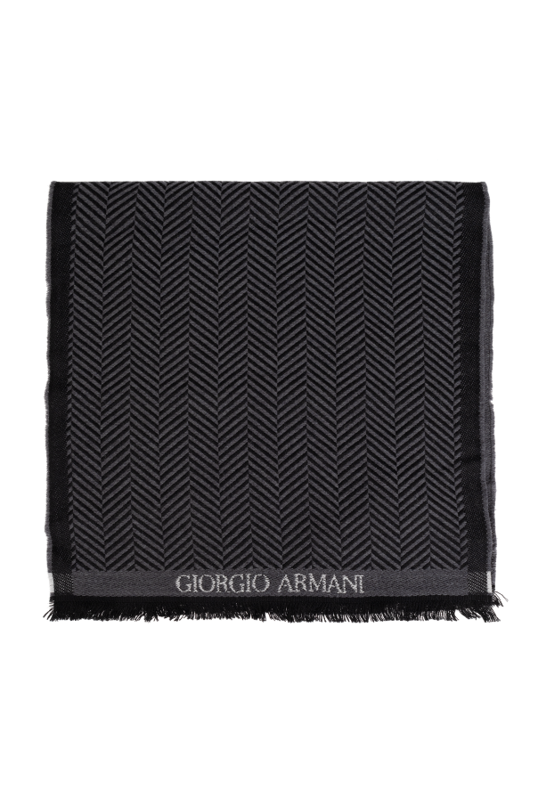 Giorgio Armani Herringbone pattern scarf